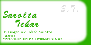 sarolta tekar business card